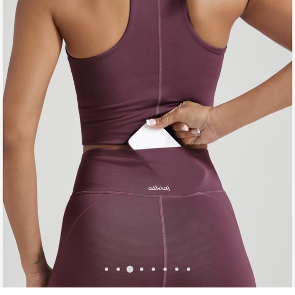 NWT Allbirds natural leggings in Aubergine color - Picture 3 of 4